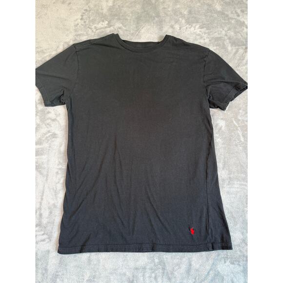 Polo Ralph Lauren Crewneck Mens XL Black Cotton Logo Tshirt Classic Pony Logo - Picture 7 of 7